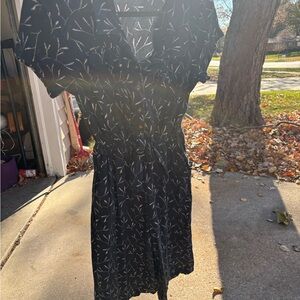 Universal Thread Navy Dress with White Pattern